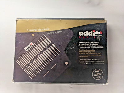Addi Click 5''/13cm Interchangeable Knitting Needle Tips - Basic Complete Set