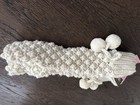 New w/Tags Juicy Couture Knit Long Arm Length Crochet Mittens Ivory Wool Pom Pom — photo 7