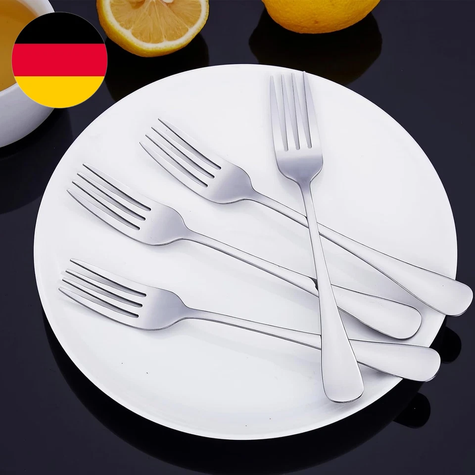 24-Teiliges Messer- Und Gabel-Set, Joeczo Edelstahl-Besteck Für 12 Personen, Bes - Bild 3 von 4