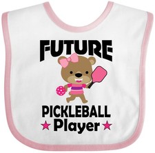 Inktastic Future Pickleball Player Girls Baby Bib Game Sport Apparel Clothes