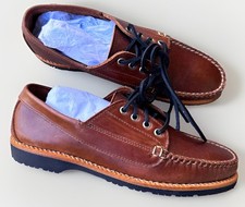 Rancourt & Co Brown Leather Blucher Ranger Moc Men’s US 10B - Made in USA Maine