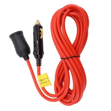 ⁺12V 24V Cigarette Lighter Extension Cord 11.8FT 18AWG 120W 15A Heavy Duty Male