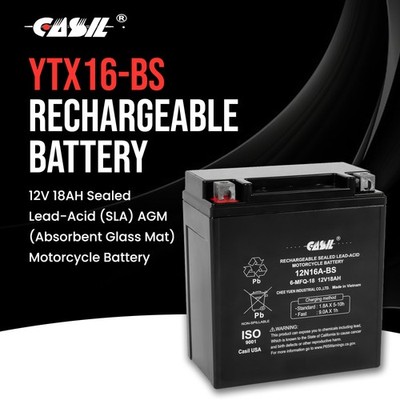 YTX16-BS -12V 18AH Replaces Kawasaki VN1600-B Vulcan MeanStreak 1600 D Nomad XQ