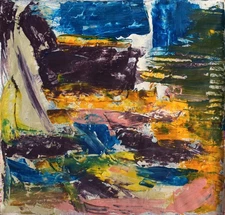 Ivon Hitchens Signed British Abstract Oil Painting on Canvas - Modern Art