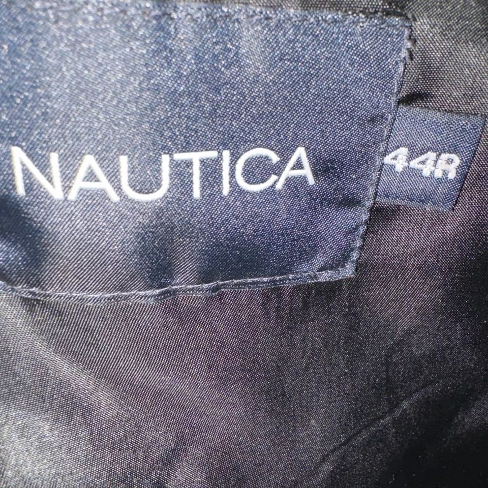 Abrigo Nautica para hombre mezcla de lana carbón 44R estilo trinchera clásico Foto 2 de 4