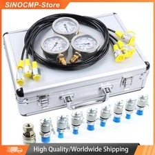 SINOCMP Hydraulic Pressure Test Kit Hydraulic Pressure Gauge Kit For Excavator