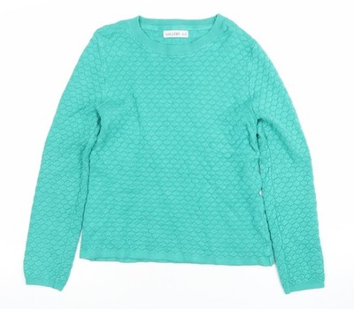 Gallery Damen Strickpullover Pullover grün Rundhals XS