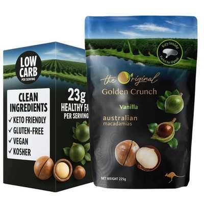 Golden Crunch In-Shell Macadamias 225g - Premium Australian Macadamia Nuts wi...