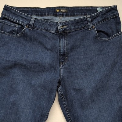 Lee Denim Blue Jeans Bootcut Mid Rise Stretch Medium Wash Women's 22M