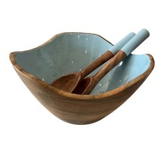 12? Zig Zag Bowl | W/ Two (2) Servers | Indy Home | Dark Teal | The Montauk Bowl