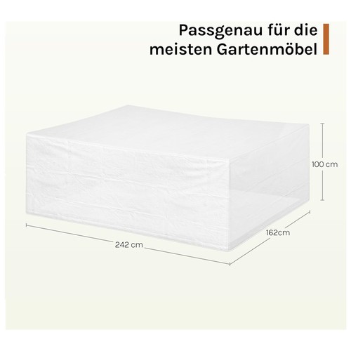 WOLTU Schutzhülle Gartenmöbel Schutzplane PE Abdeckung UV-Beständig Wasserdicht - Bild 32 von 33