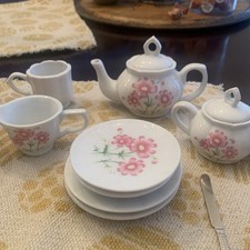 Tea Set, Miniature, 10 Piece With Case