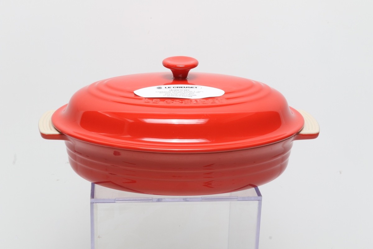 Le Creuset Casserole Classic 27cm/1.7L Oval Dish w/Lid Carmin | eBay