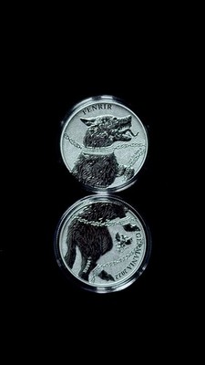 2x FENRIR 2021 - 1 oz Silver BU - Germania Beasts - Two Separate Coins & Capsule