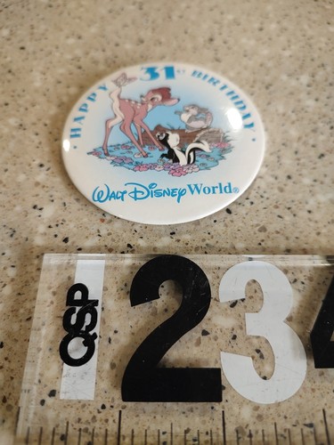 Happy 31st Birthday WDW Bambi Thumper Disney Pin Button - Bild 3 von 3