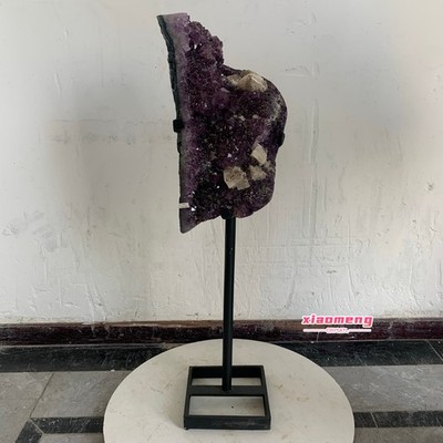 60LBNatural High Grade Brazilian Amethyst Geode Cluster Ornament Collection Gift