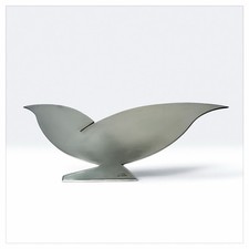 Minimalist Sculpture Argent Metal Lino Sabattini Palombella Collection 1985