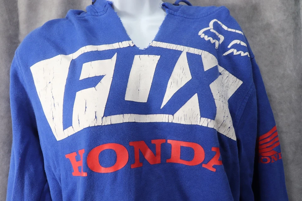 Fox Women's Blue Fox Honda Pullover Hoodie Size Small - Image 2 of 4