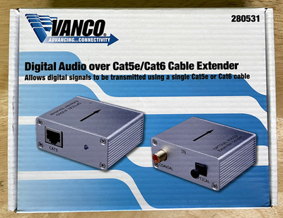 Vanco - Digital Audio over Cat5e/Cat6 Cable Extender - 280531