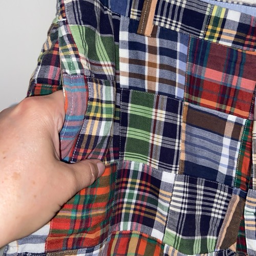 Brooks Brothers Shorts Mens 36 Plaid Madras Patchwork Nautical Preppy Old Money - Picture 5 of 13