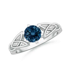 925 Sterling Silver London Blue Topaz Gemstone Solitaire New Ring Jewelry