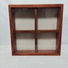 Shadow Box Display Case 11.5x11.5x2.5 Wood Frame Glass Front NEW