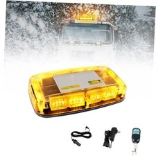 Rechargeable Amber Emergency Roof Top Strobe Light Wireless Battery, 48LED 17