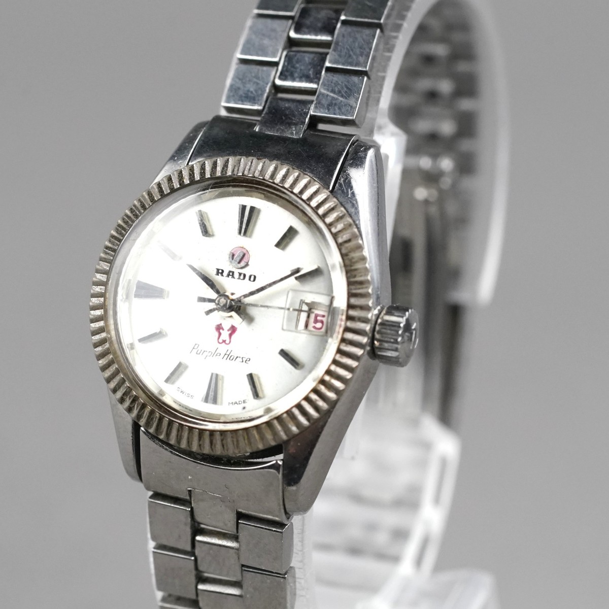ラドー RADO Purple Horse 779-1 自動巻き デイト レディース Horse 