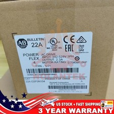 2022 New Allen Bradley 22A-D2P3N104 /A Powerflex 4 AC Drive 1HP Surplus SEALED
