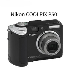 Nikon COOLPIX P50 CCD Digital Camera, 8.1MP, 3.6x optical zoom Stylish Black