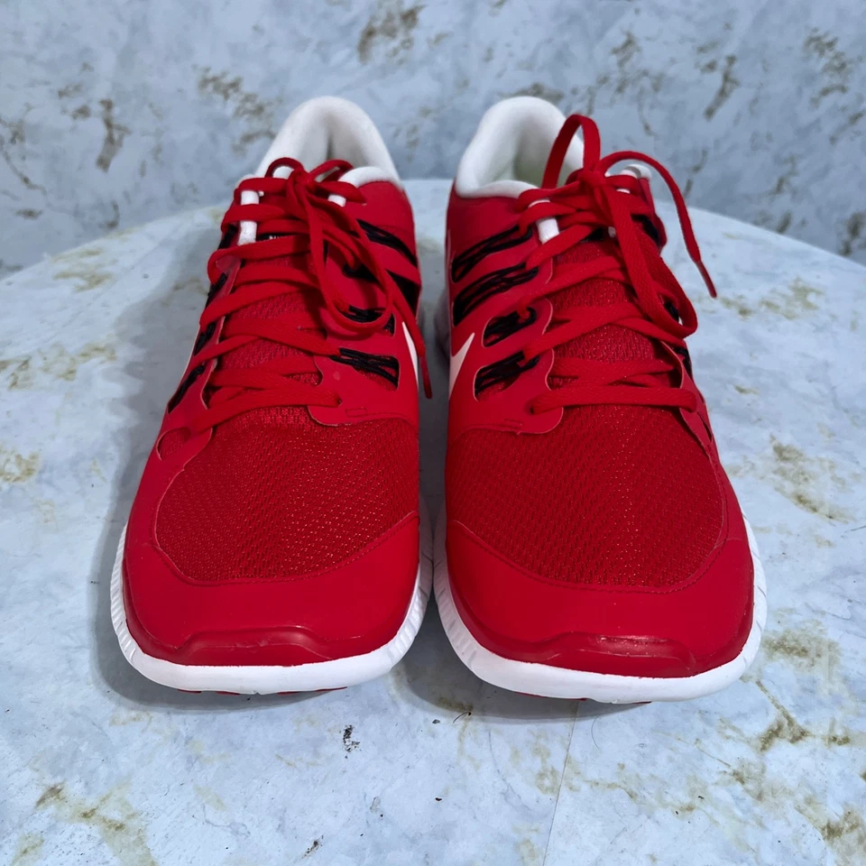 Nike Free 5.0 Men's Size 12 Running Shoes Red White Athletic Trainer Sneakers - Image 3 of 4