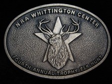 PH09128 GREAT  NRA  WHITTINGTON CENTER FOURTH ANNUAL TROPHY ELK HUNT BUCKLE