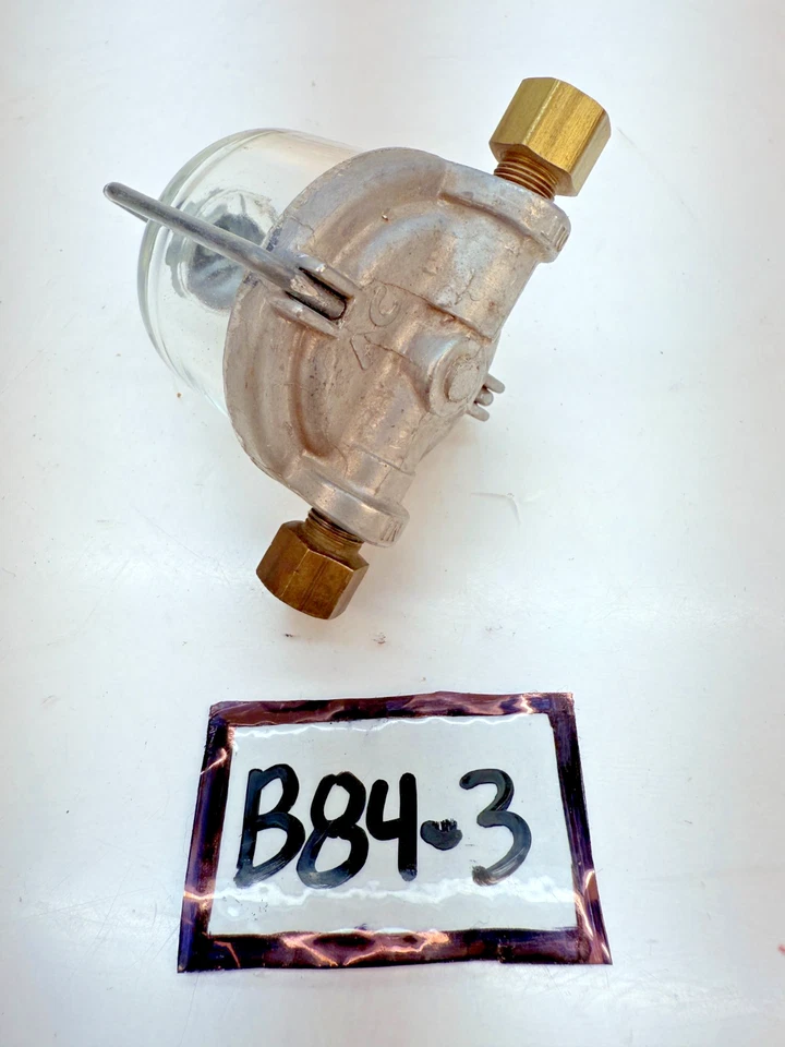 NOS AC 1955-1964 CHEVY CORVETTE FILTRO DE COMBUSTIBLE ELEMENTO DE RECIPIENTE DE VIDRIO GM 854392 B84-3 Foto 3 de 4