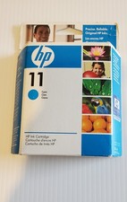 HP 11 Cyan Ink Cartridge C4836A OEM New Sealed Genuine - 2009 Dated
