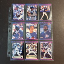 1989 Donruss Chicago Cubs Team Set of Sandberg Maddux Dawson Gossage Grace