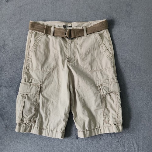 Urban Pipeline Jungen Cargo Shorts Reißverschluss Knopf Khaki Größe 18 Gürtel
