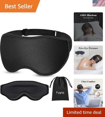 Travel-Friendly 3D Sleep Mask - Pressure-Free Design for Ultimate Comfort, Black