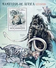 MOZAMBIQUE EXTINCT ANIMALS OF AFRICA STAMPS SS MNH 2012 SABER TOOTHED CAT LION
