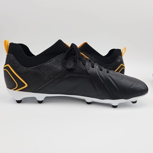 Umbro Tocco II Premier FG Soccer Cleats Black/White/Saffron Size 13 - Picture 7 of 8