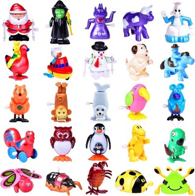 FUN LITTLE TOYS Wind Up Toys 25 PCs Assorted Animal Toys for Kid Party Favors, P
