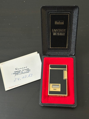 Hadson  Fantasy  Feuerzeug mit Etui   Vintage