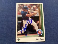 JODY DAVIS SIGNED , MINT 1989 UPPER DECK CARD # 148  CUBS/ FREE POSTAGE!!!!