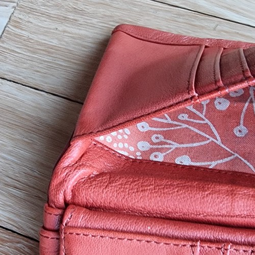 Nancybird Cherry Red Leather Bi-Fold Wallet 28 Card Slots Wallet - Picture 19 of 24