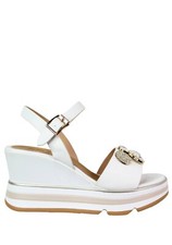 KEYS SANDALI GIOIELLO CON ZEPPA DONNA K-11023 BIANCO COMODE LEGGERE DAL 35 AL 40