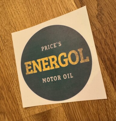 Prices Energol Motor Oil Sticker Decal Quart Oil Jug Pourer Petroliana