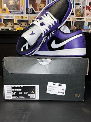 NEW Nike Air Jordan 1 Low Court Purple White Black Shoes NEW Nike Air Jordan 1 Low Court Purple White Black Shoes