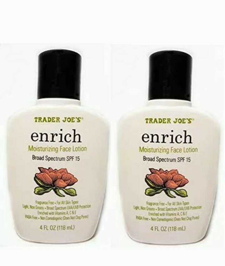 2 Trader Joe's Enrich Moisturizing Face Lotion Broad Spectrum SPF