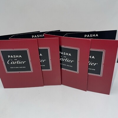 4X PASHA de CARTIER Edition Noire Eau de Toilette EDT Sample Spray Vial .05oz
