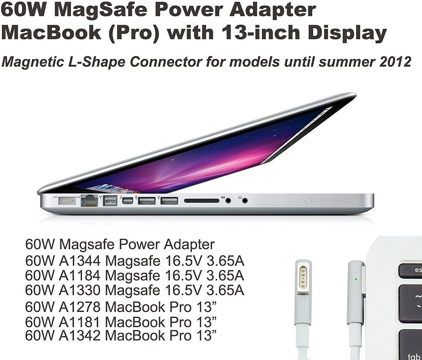 Doris SAW65-165-3650U Macbook/Macbook Pro Power Adapter for 