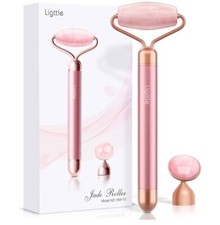 2-IN-1 Electric Jade Roller Massager, Facial Roller  Face Massager, Rose Quartz